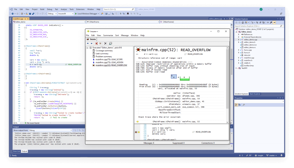 Screenshot showcasing Insure Feature