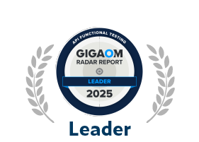 GigaOm Radar Report Leader 2025 for API Functional Automated Testing badge