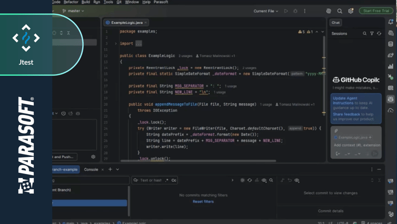 Screenshot of Parasoft Jtest