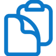 Icon of clipboard and paper.