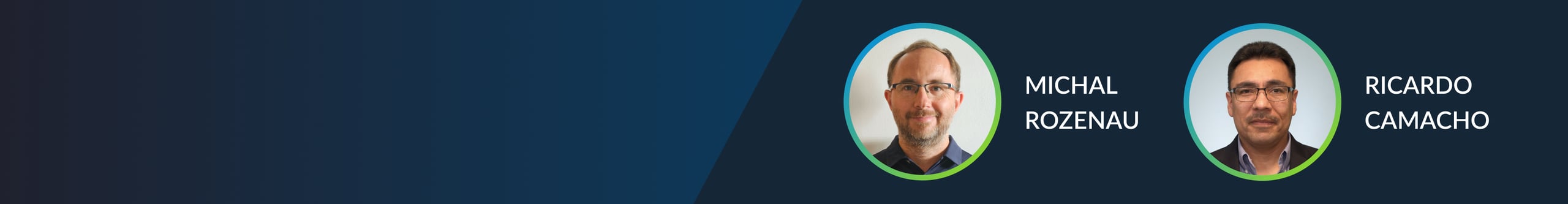 Banner with headshots of MISRA compliance experts Michal Rozenau and Ricardo Camacho