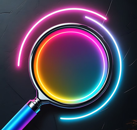Graphic of magnified glass