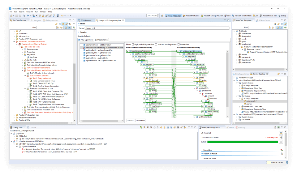 Screenshot showcasing Soatest Feature