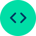 Code brackets icon.