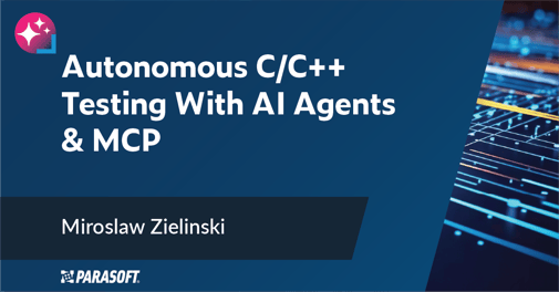 Video title slide Demo: Autonomous C/C++ Testing With AI Agents & MCP with speaker name at the bottom