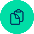 Clipboard and document icon